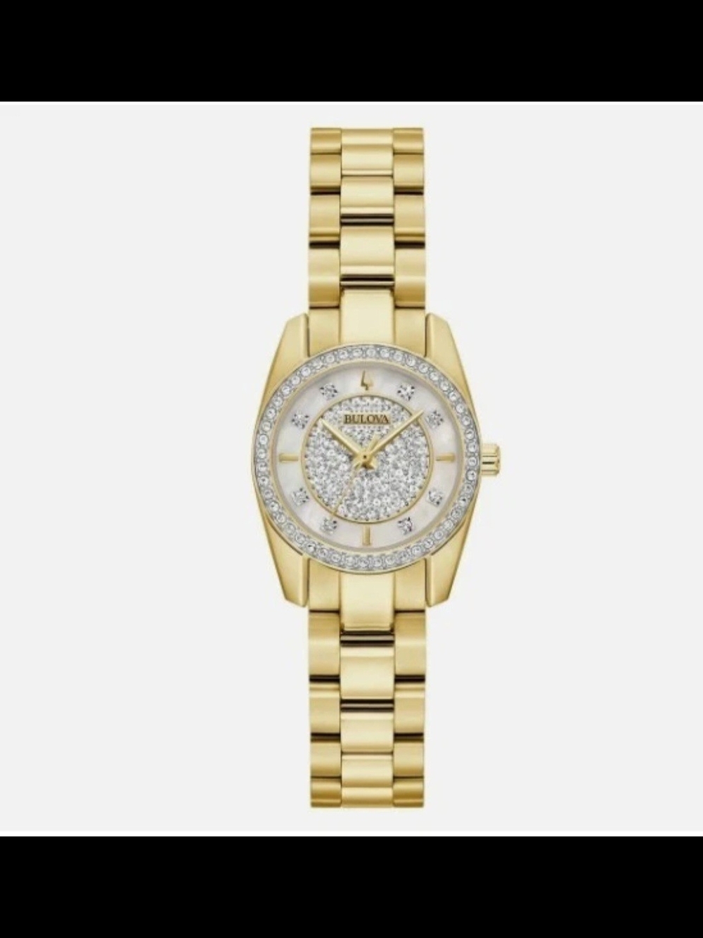 Bulova Classic Gemmed Diamond Stainless Steel Quartz Women's Watch - 98L315